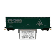 Kadee Micro-Trains 32010 Evergreen Freight Car Corporation 50' Steel Single Plug Door Boxcar EFCX 2852 - 11/76 Release