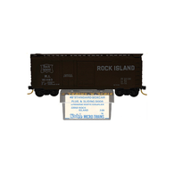 Kadee Micro-Trains 22050 Rock Island 40' Combination Plug & Sliding Door Boxcar With Blue Printed Insert Label