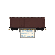 Kadee Micro-Trains 22000 Unlettered Light Brown 40' Combination Plug & Sliding Door Boxcar - 05/73 Release With Blue Printed Insert Label