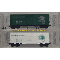 Micro-Trains Line Special Run NSC 95-04 Baltimore Belt Line 40' Steel Single Sliding Door Boxcars BBL 1994 and BBL 1995