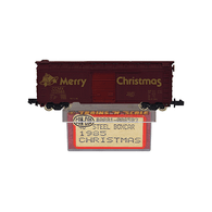 Con-Cor 0001-008502 Merry Christmas 40' Steel Single Sliding Door Boxcar CCMX 122585 - 1985 Annual Holiday Car Release