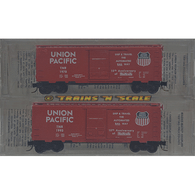 Micro-Trains Line Special Run NSC 93-27 Tex-N-Rails 15th Anniversary Union Pacific 40' Steel Single Sliding Door Boxcars TNR 1978 and TNR 1993