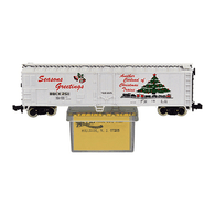Bev-Bel Season's Greetings Another Carload of Christmas Trains Special Run Atlas 50' Mechanical Reefer Car BBCX 2511