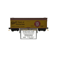 Kadee Micro-Trains 49080 Roberts Meats of Distinction 40' Double Sheathed Wood Ice Reefer Car R.A.O.X. 1005 - 12/82 Release