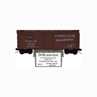 Kadee Micro-Trains 20410 Pittsburgh & Lake Erie 40' Single Sliding Door Boxcar P&LE 20195 - 1st Run 08/84 Release