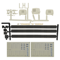American GK Locomotive Works Vintage HO Scale Bart Train Injection Molded Plastic Detail Parts and Dry Transfer Decals Set