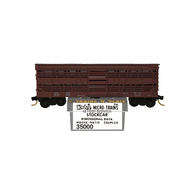 Kadee Micro-Trains 35000 Unlettered 40' Despatch Stockcar - 04/74 Release With Light Brown Paint and Dimensional Data