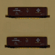 NHD 33 Erie Lackawanna Special Run Kadee Micro-Trains 50' Plug Door Boxcars EL 68395 and EL 68404