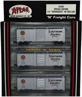 Atlas 5595 Special Edition Southern Pacific Overnights 40' PS-1 Single Sliding Door Boxcar Set