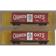 Aksarben 9111A/B Quaker Oats Line Special Run Micro-Trains Line 40' Double Sheathed Wood Single Sliding Door Boxcars 184 & 372