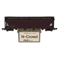 Aksarben Houston N-Crowd Special Run Atlas ACF 5250 Four Bay Centerflow Covered Hopper Car with Dimensional Data