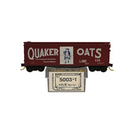 Aksarben 5003-1 Quaker Oats Line Special Run Kadee Micro-Trains 40' Wood Horizontal Brake Wheel Single Sliding Door Boxcar 118
