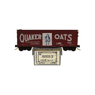 Aksarben 5003-3 Quaker Oats Line Special Run Kadee Micro-Trains 40' Wood Horizontal Brake Wheel Single Sliding Door Boxcar 358