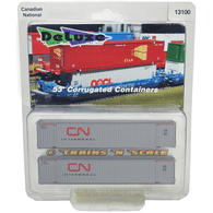 Deluxe Innovations 13100 Canadian National Intermodal 53' Corrugated Dry Freight Containers CNRU 235650 and CNRU 235730