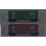 Micro-Trains Line Special Run NSC 94-05 Cascade & Western 40' Steel Single Sliding Door Boxcars CW 20451 and CW 20548