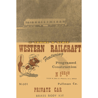 Western Railcraft N 601 Mayflower Pullman Private Observation - Vintage Etched Brass and Wood Heavyweight Passenger Car Body Kit