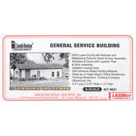 American Model Builders 601 General Service Building Laser Cut Wood  Craftsman Structure Kit