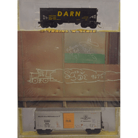 Micro-Trains Line Special Run NSC 92-21B DARN NTRAK 5th Anniversary Enhanced Variations 33' Safety Striped Hopper 870092 & 40' Graffiti Boxcar 592 Set