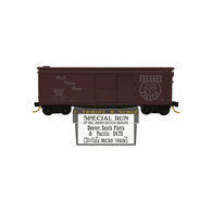 Kadee Micro-Trains Special Run NSC 76-03 Denver South Platte & Pacific Platte Valley Route 40' Wood Single Sliding Door Boxcar DANS 576