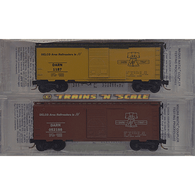 Kadee Micro-Trains Special Run NSC 89-21 Delco Area Railroaders in N Commemorative 40' Steel Single Sliding Door Boxcars DARN 1187 and DARN 052188