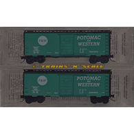 Micro-Trains Line Special Run NSC 93-19 Potomac and Western 40' Steel Single Sliding Door Boxcars P&W 1983 and P&W 1993
