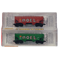 Micro-Trains Line 55392 Noel 33' Twin Bay Open Hoppers with Offset Sides MTL 19971 and MTL 19972 - 10/97 Annual Christmas Car Release