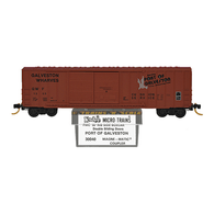 Kadee Micro-Trains 30040 Galveston Wharves 50' Rib Side Double Sliding Door Boxcar GWF 1250 - 1st Run 11/83 Release