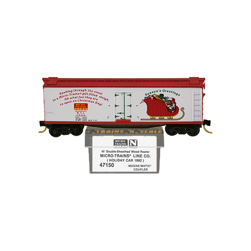 47150 Micro Trains N Scale 40' DBL Sheathed Wood Reefer MTL Holiday Car 1992 for sale online 