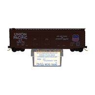 Kadee Micro-Trains 36084 Union Pacific 50' Steel Double Plug Door Boxcar UP 169170 - 1st Run 02/74 Release With Blue Printed Insert Label 