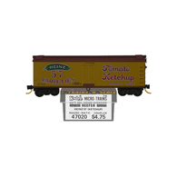 Kadee Micro-Trains 47020 Heinz 57 Varieties Tomato Ketchup 40' Double Sheathed Wood Ice Reefer Car H.J.H.Co. 3016 - 09/76 Release