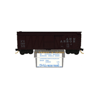 Kadee Micro-Trains 28439 Ann Arbor 40' Wood Outside Braced Single Sliding Door Boxcar A. A. 73830 - 1st Run 05/74 Release With Blue Printed Insert Label