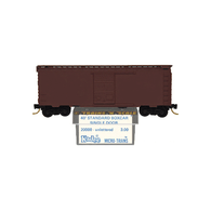 Kadee Micro-Trains 20000 Unlettered Light Brown 40' Single Sliding Door Boxcar - 11/72 Release With Blue Printed Insert Label