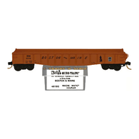 Kadee Micro-Trains 46180 Boston & Maine 50' Ribbed Fishbelly Side Drop End Gondola BM 9076 - 1st Run 03/84 Release