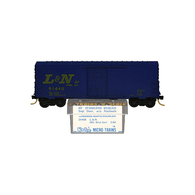 Kadee Micro-Trains 24408 Louisville & Nashville 40' Steel Single Sliding Door Boxcar Without Roofwalk 91140 With Blue Printed Insert Label - 02/74 Release
