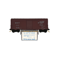 Kadee Micro-Trains 24229 Missouri Kansas Texas 40' Steel Single Sliding Door Boxcar Without Roofwalk - MKT With Blue Printed Insert Label