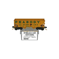 Kadee Micro-Trains 56050 Peabody Short Line The Coal Route 33' Twin Bay Rib Side Open Hopper PSL 6613 - 09/78 Release