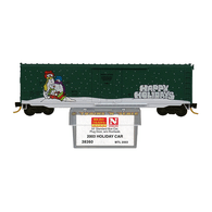 Micro-Trains Line 38360 Happy Holidays 50' Steel Single Plug Door Boxcar without Roofwalk MTL 2003 - 11/03  Christmas Car Release