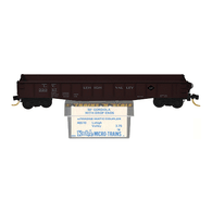 Kadee Micro-Trains 46510 Lehigh Valley 50' Ribbed Fishbelly Side Drop End Gondola L.V. 33327 - 10/75 Release With Blue Printed Insert Label