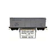 Kadee Micro-Trains 42050 United States Navy 40' Wood Sheathed Single Sliding Door Boxcar USN 61-00200 - 1st Run 09/76 Release