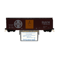 Kadee Micro-Trains 32076 Ship & Travel Santa Fe All The Way 50' Steel Single Plug Door Boxcar SFRB With Blue Printed Insert Label