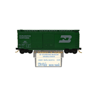 Kadee Micro-Trains 23231 Burlington Northern 40' Steel Double Sliding Door Boxcar BN 198961 - 1st Run 01/73 Release With Blue Printed Insert Label