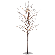 LIGHTED TREE ON BASE 39" DK BROWN