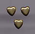 Brushed Gold Heart Mini Brads