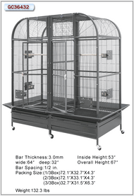 Divided Bird Cage 64" x 32" x 67"