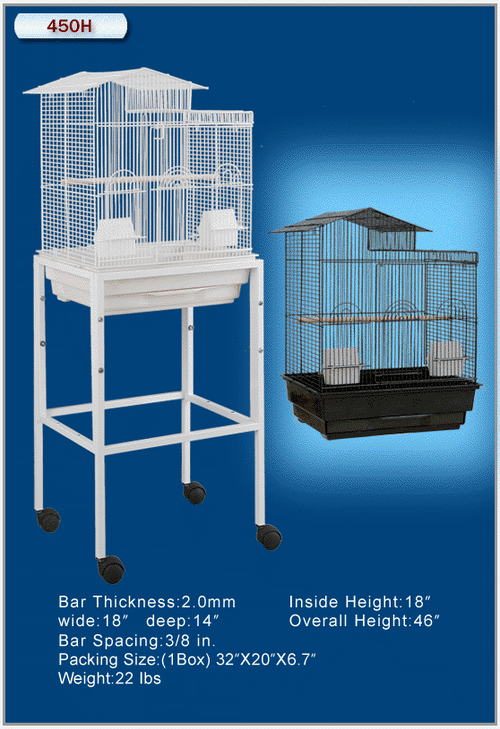 Stand Sold Separately
The height given in the image includes the height of the stand, see product details for height of cage alone.