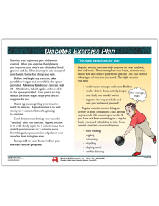 Diabetes Exercise Plan Tearpad (50 sheets per pad) (396) - front side
