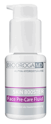 Skin Type: All/Mature.

Biodroga MD Face Pre-Care Fluid Description:
Biodroga MD Face Pre-Care Fluid works at night, gently renewing and refining skin for a more even tone and clarified complexion. Made with 10% glycolic acid serum, this powerful fluid helps to treat existing age spots and prevent new ones from forming. Skin is left feeling silky smooth and clearer.

Biodroga MD Face Pre-Care Fluid Features & Benefits:

    Skin refining formula helps to boost cell and skin turnover promoting a more even-looking complexion.
    When used regularly, existing hyperpigmentations are noticeably reduced and new spots are discouraged from forming.
    Improves moisture content and elasticity.
    No mineral oils, perfumes or parabens.
    Contains10% Glycolic Acid Serum which stems from the hydroxy acid family, and is naturally found in sugar cane juice.
    Designed to be used in conjunction with Hyaluronic Acid Gel Concentrate.


How To Use Biodroga MD Face Pre-Care Fluid:
Use preferably in the evening after a thorough cleansing. Apply to dry skin and briefly massage in. It remains on the skin. Afterwards, it is absolutely recommended to use the Hyaluronic Acid Gel Concentrate and follow with the usual night care.

Biodroga MD Face Pre-Care Fluid Key Ingredients:
Glycolic Acid, Avocado Oil, Bisabolol.