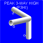 P3HI High Peak 3-Way 120 degree - Shelter Parts and Fittings