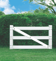 Vinyl Ranch Fence Gate - 3 Rail White