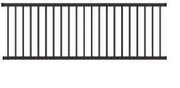 Wrought Iron Railing 2 Rail 3ft x 8ft long unassembled kits ,  Posts not included